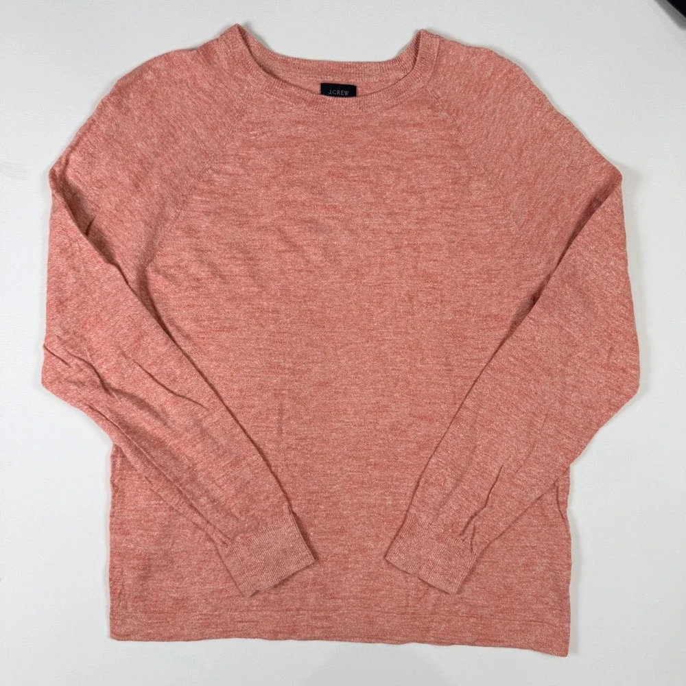 J. Crew Re-Imagined Sweater‎ Mens L Coral Pink NWOT AX848 Crewneck Knit